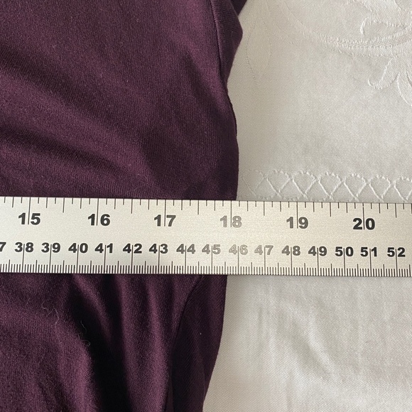 Wilfred Criss-Cross / Open Back Women's Short Sleeve Plum Tee Size Small - Picture 7 of 10